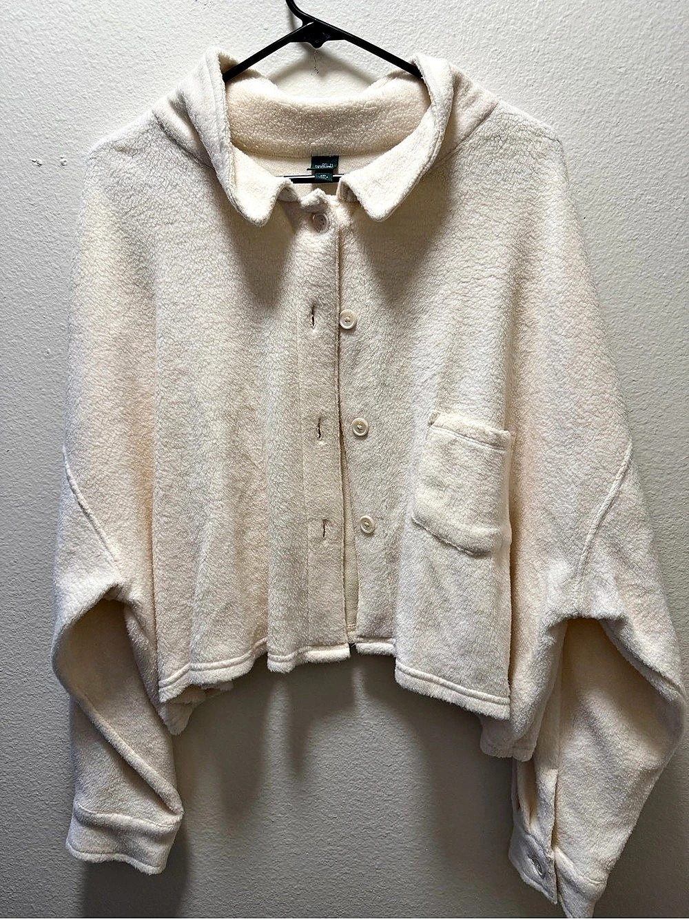 Wild Fable Fleece Jacket in Cream Size XXL